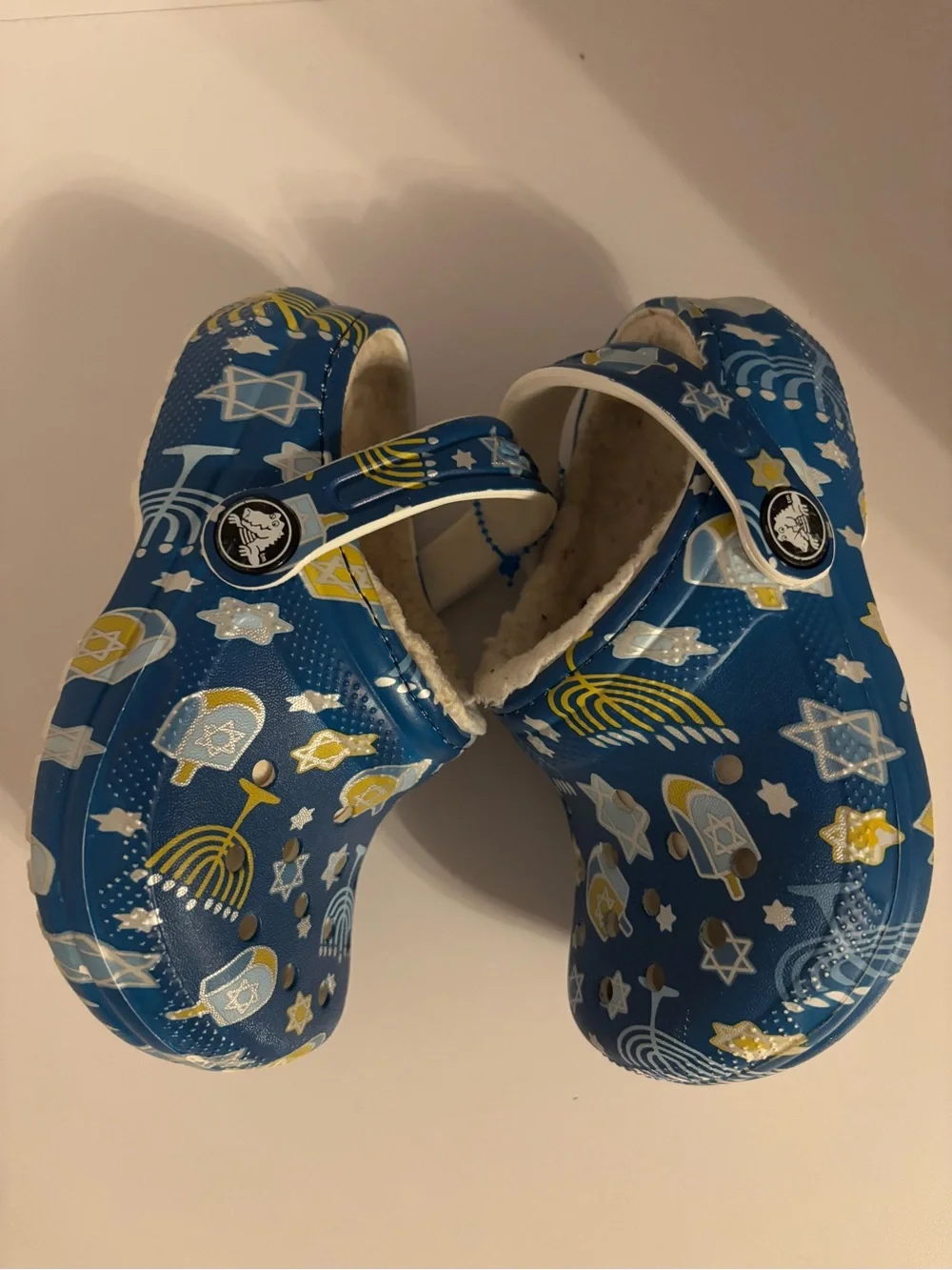 Crocs Classic Lined Hanukkah Clogs Kids Size 8